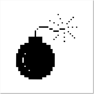 Old Classic Mac System Error Alert Bomb Icon Posters and Art